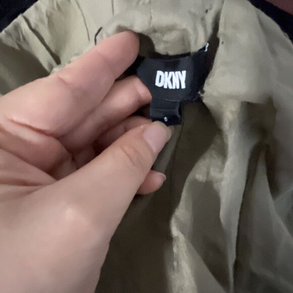 DKNY Womens Green Pleated Cotton Skirt With Side Pockets Size Small - Picture 7 of 11